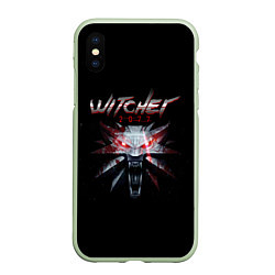Чехол iPhone XS Max матовый Witcher 2077, цвет: 3D-салатовый