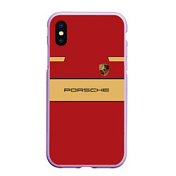 Чехол iPhone XS Max матовый Porsche Design, цвет: 3D-сиреневый