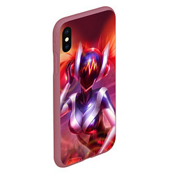 Чехол iPhone XS Max матовый DJ Sona: LoL, цвет: 3D-малиновый — фото 2