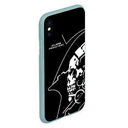 Чехол iPhone XS Max матовый Ludens Kojima Productions, цвет: 3D-мятный — фото 2