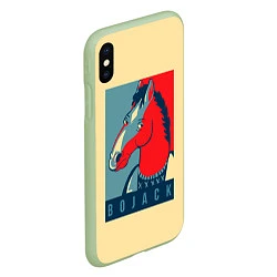 Чехол iPhone XS Max матовый BoJack Obey, цвет: 3D-салатовый — фото 2