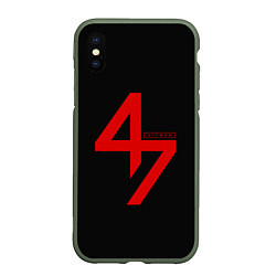 Чехол iPhone XS Max матовый Hitman: Agent 47, цвет: 3D-темно-зеленый