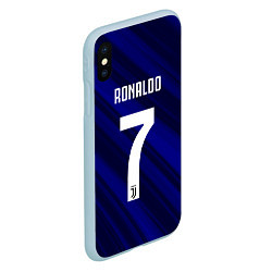 Чехол iPhone XS Max матовый Ronaldo 7: Blue Sport, цвет: 3D-голубой — фото 2