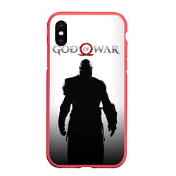 Чехол iPhone XS Max матовый God of War: Kratos, цвет: 3D-красный