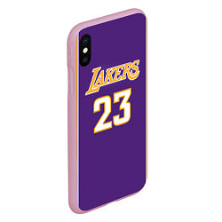 Чехол iPhone XS Max матовый NBA Lakers 23, цвет: 3D-розовый — фото 2