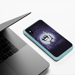 Чехол iPhone XS Max матовый Wilson under the moon, цвет: 3D-мятный — фото 2