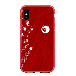 Чехол iPhone XS Max матовый Godzilla: Red Japan, цвет: 3D-красный