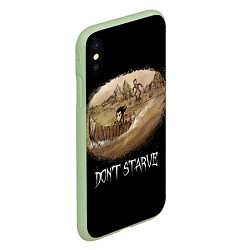 Чехол iPhone XS Max матовый Don't starve stories, цвет: 3D-салатовый — фото 2