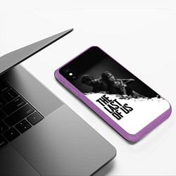 Чехол iPhone XS Max матовый The Last of Us: White & Black, цвет: 3D-фиолетовый — фото 2