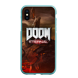 Чехол iPhone XS Max матовый DOOM: Eternal, цвет: 3D-мятный