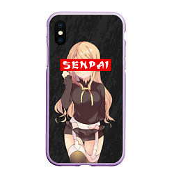 Чехол iPhone XS Max матовый Senpai Baby, цвет: 3D-сиреневый