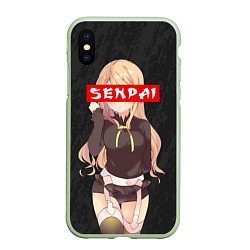 Чехол iPhone XS Max матовый Senpai Baby, цвет: 3D-салатовый