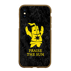 Чехол iPhone XS Max матовый Praise The Sun, цвет: 3D-коричневый