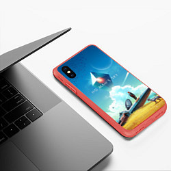 Чехол iPhone XS Max матовый No Man’s Sky: Atlas Rises, цвет: 3D-красный — фото 2