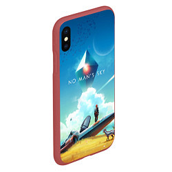Чехол iPhone XS Max матовый No Man’s Sky: Atlas Rises, цвет: 3D-красный — фото 2