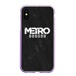 Чехол iPhone XS Max матовый Metro Exodus: Space Grey, цвет: 3D-сиреневый