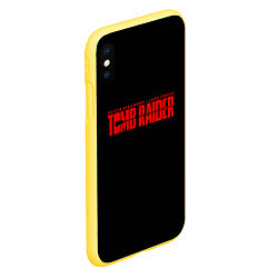 Чехол iPhone XS Max матовый Tomb Raider, цвет: 3D-желтый — фото 2