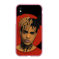 Чехол iPhone XS Max матовый XXXTentacion: Red Sun, цвет: 3D-розовый