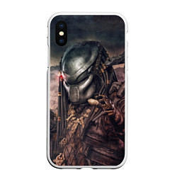 Чехол iPhone XS Max матовый Merciless Predator, цвет: 3D-белый