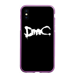 Чехол iPhone XS Max матовый DMC, цвет: 3D-фиолетовый