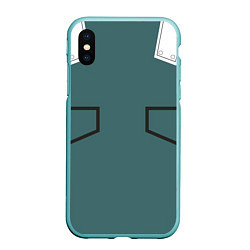 Чехол iPhone XS Max матовый MHA IZUKU MIDORIYA, цвет: 3D-мятный