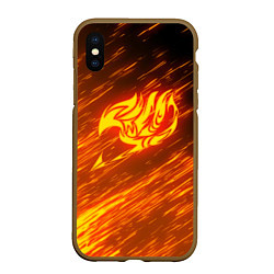 Чехол iPhone XS Max матовый NATSU DRAGNEEL, цвет: 3D-коричневый