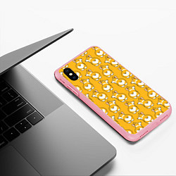 Чехол iPhone XS Max матовый Маленькие Корги, цвет: 3D-баблгам — фото 2