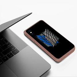 Чехол iPhone XS Max матовый Стальные крылья, цвет: 3D-коричневый — фото 2