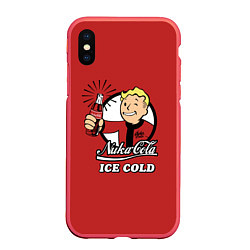 Чехол iPhone XS Max матовый Nuka Cola: Ice Cold, цвет: 3D-красный