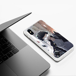 Чехол iPhone XS Max матовый Моб Психо 100, цвет: 3D-белый — фото 2