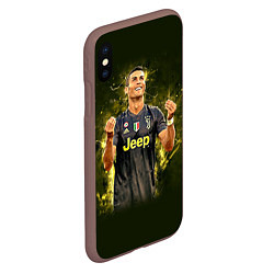 Чехол iPhone XS Max матовый Ronaldo: Juve Sport, цвет: 3D-коричневый — фото 2