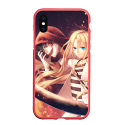 Чехол iPhone XS Max матовый Satsuriku no Tenshi, цвет: 3D-красный