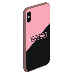 Чехол iPhone XS Max матовый Black Pink, цвет: 3D-коричневый — фото 2