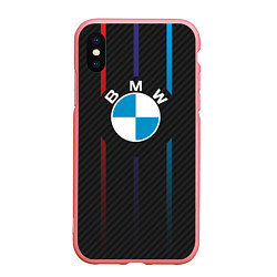 Чехол iPhone XS Max матовый BMW: Three Lines, цвет: 3D-баблгам