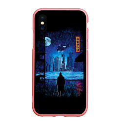 Чехол iPhone XS Max матовый Blade Runner: Dark Night, цвет: 3D-баблгам