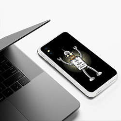 Чехол iPhone XS Max матовый Kill All Humans, цвет: 3D-белый — фото 2