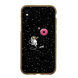 Чехол iPhone XS Max матовый Homer Spaceman, цвет: 3D-коричневый