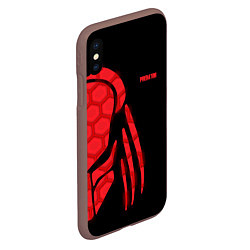 Чехол iPhone XS Max матовый Predator: Red Light, цвет: 3D-коричневый — фото 2