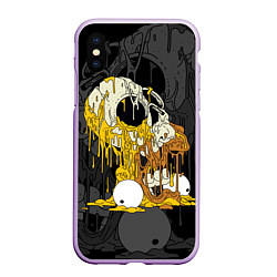 Чехол iPhone XS Max матовый Simpsons Halloween, цвет: 3D-сиреневый