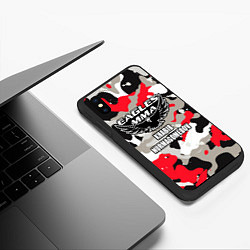 Чехол iPhone XS Max матовый Khabib Nurmagomedov: Red Camo, цвет: 3D-черный — фото 2