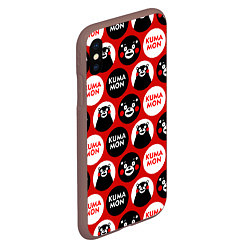 Чехол iPhone XS Max матовый Kumamon Pattern, цвет: 3D-коричневый — фото 2