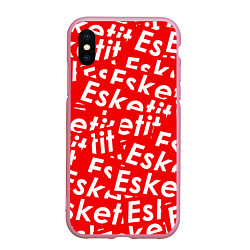 Чехол iPhone XS Max матовый Esketit Pattern, цвет: 3D-розовый