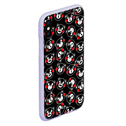 Чехол iPhone XS Max матовый Kumamon Faces, цвет: 3D-светло-сиреневый — фото 2