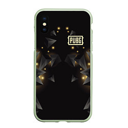 Чехол iPhone XS Max матовый PUBG: Night Fireflies, цвет: 3D-салатовый
