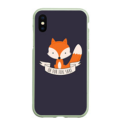 Чехол iPhone XS Max матовый For Fox Sake, цвет: 3D-салатовый