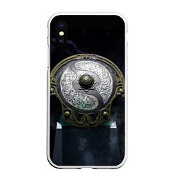 Чехол iPhone XS Max матовый Silver Aegis, цвет: 3D-белый