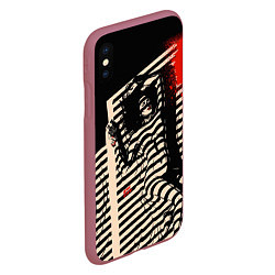 Чехол iPhone XS Max матовый Sin City: Ava, цвет: 3D-малиновый — фото 2