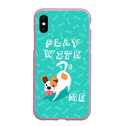 Чехол iPhone XS Max матовый Play With Me, цвет: 3D-розовый