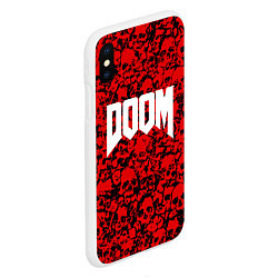 Чехол iPhone XS Max матовый DOOM: Blooded Skuls, цвет: 3D-белый — фото 2