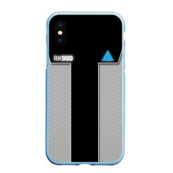 Чехол iPhone XS Max матовый Detroit RK900, цвет: 3D-голубой